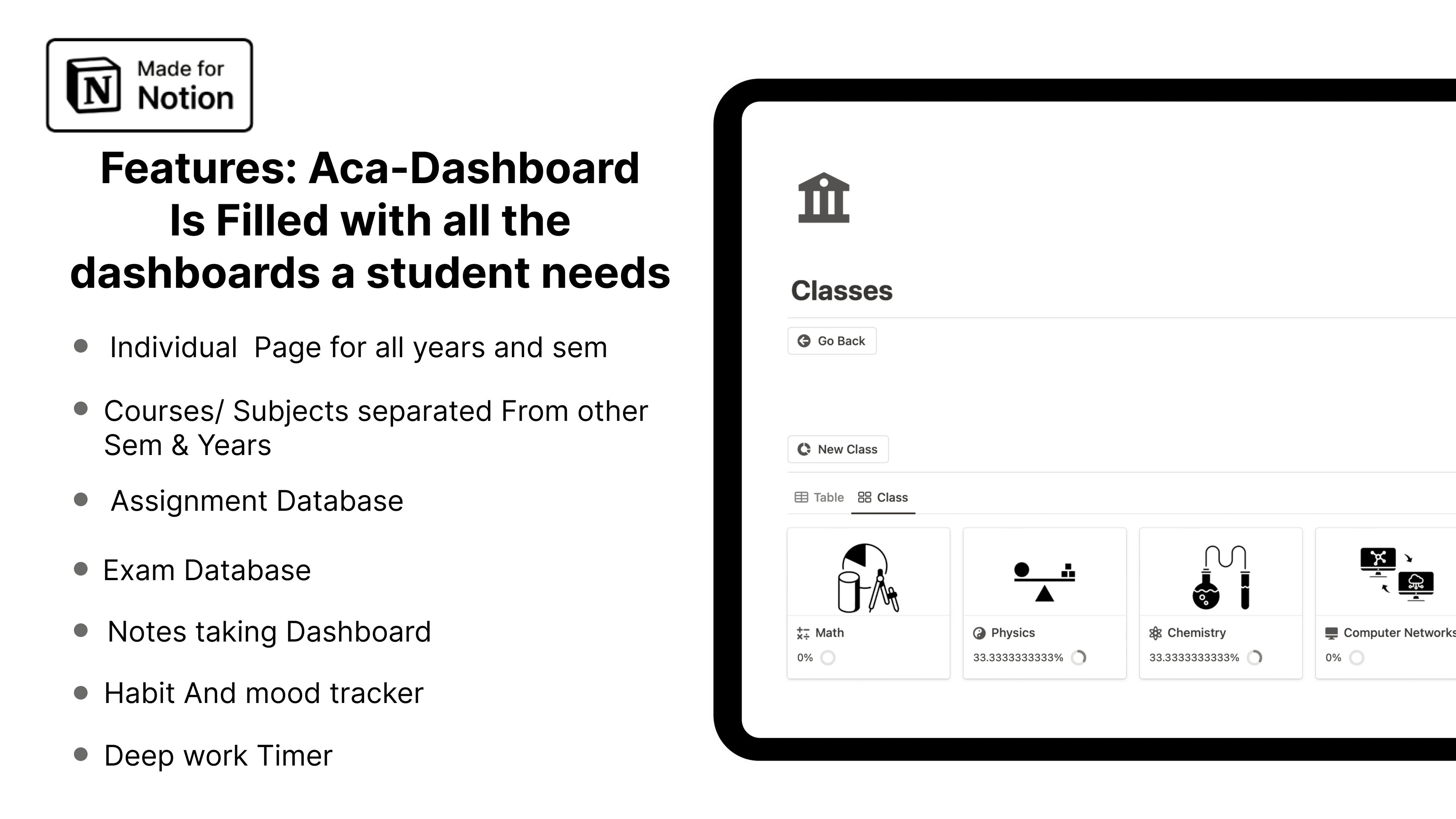 Acadashboard 2024: Notion Student OS - image 3