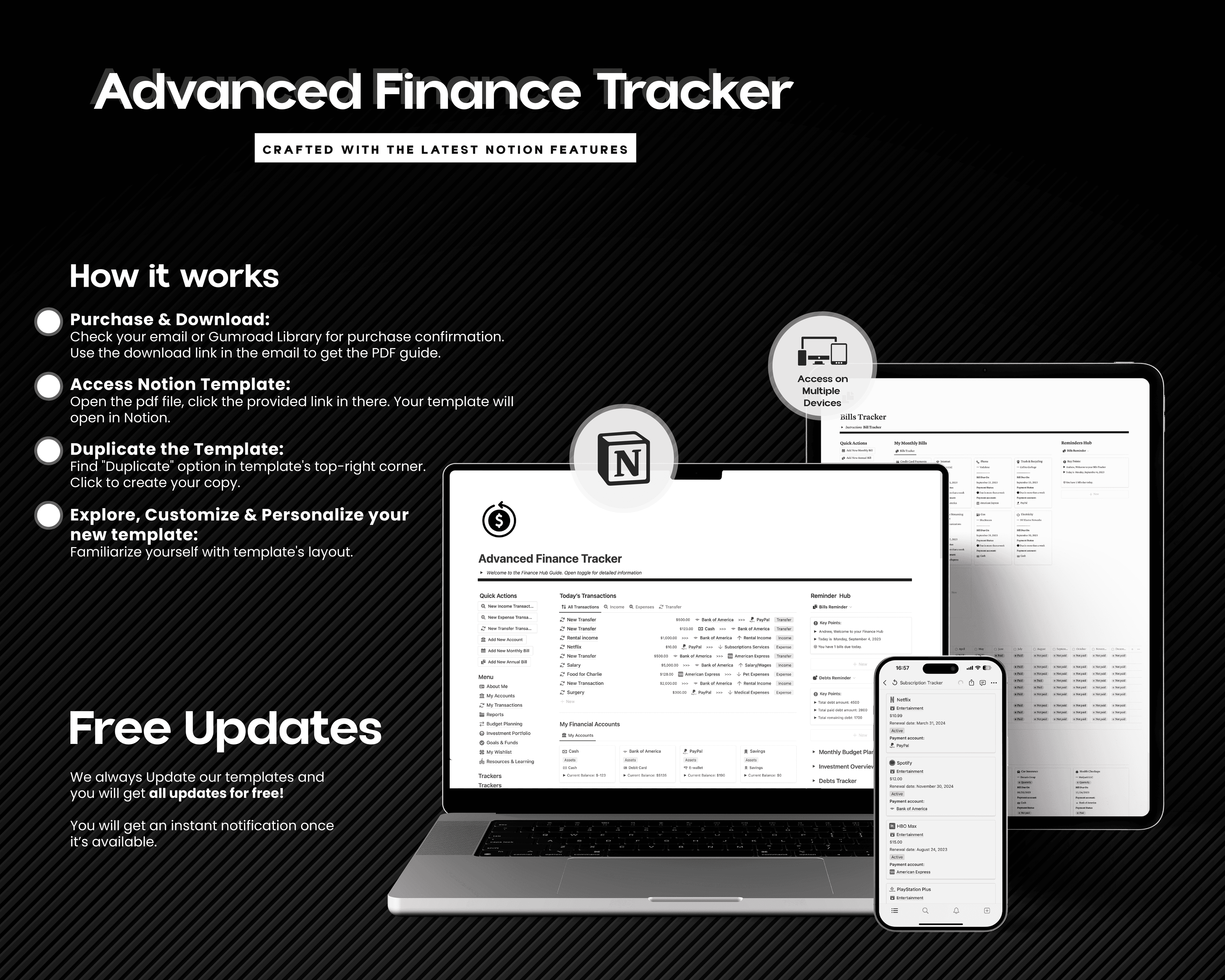 Advanced Finance Tracker Notion Template - image 8
