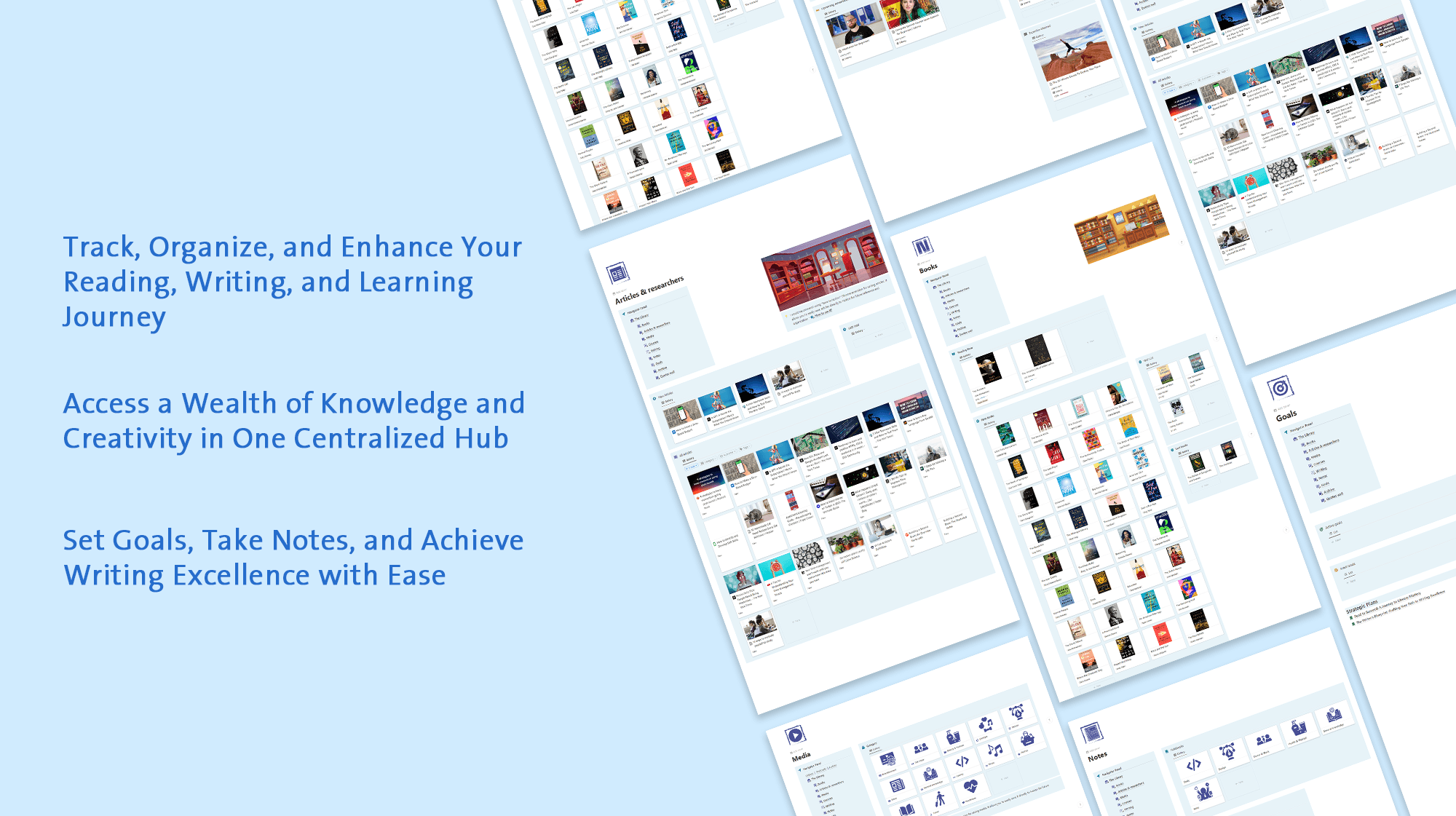 The library - Book tracker - Courses tracker - Media tracker - Writing tracker - image 2
