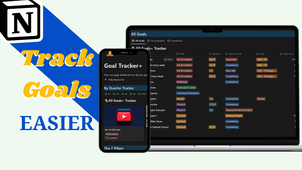 Goals Tracker+ With Notion - image 1