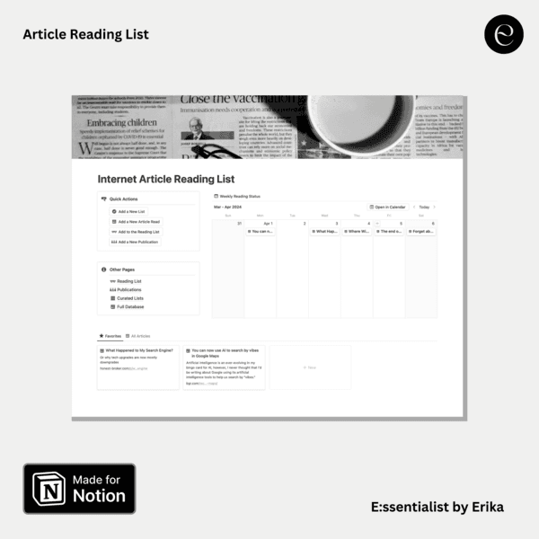 Article Reading List