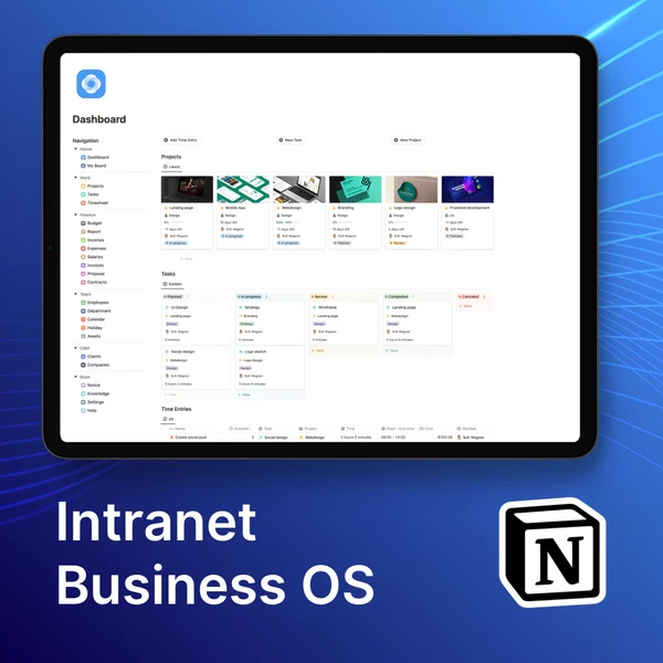 Intranet Business OS Notion Template