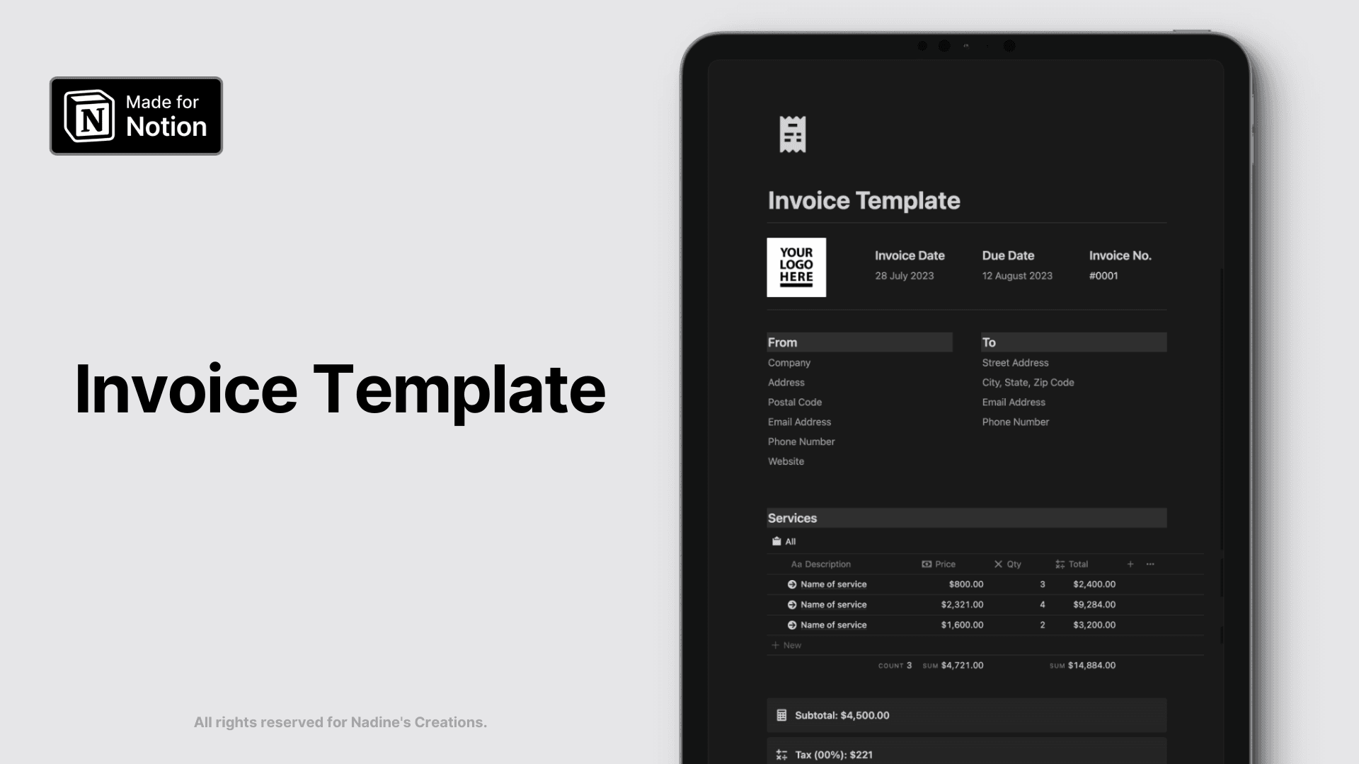 Notion Invoice Template Tracker - image 1