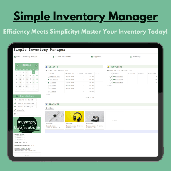 Simple Inventory Manager