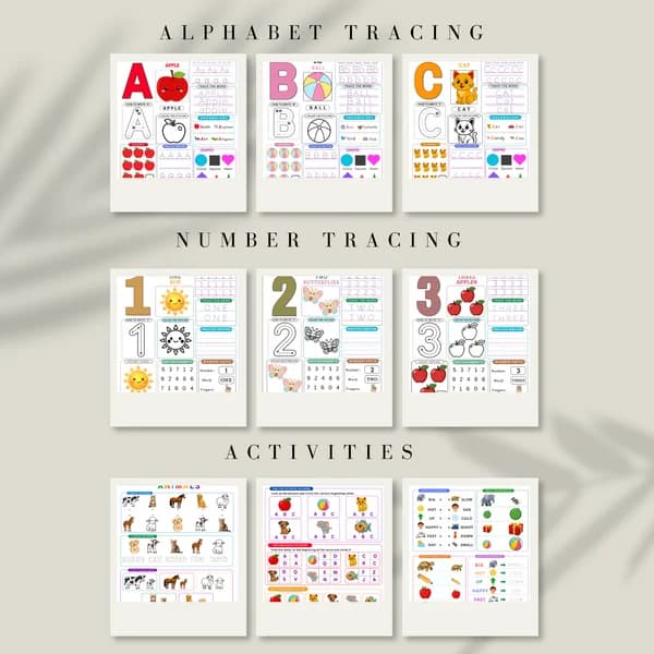 Alphabet & Numbers Tracing Workbook for Kids
