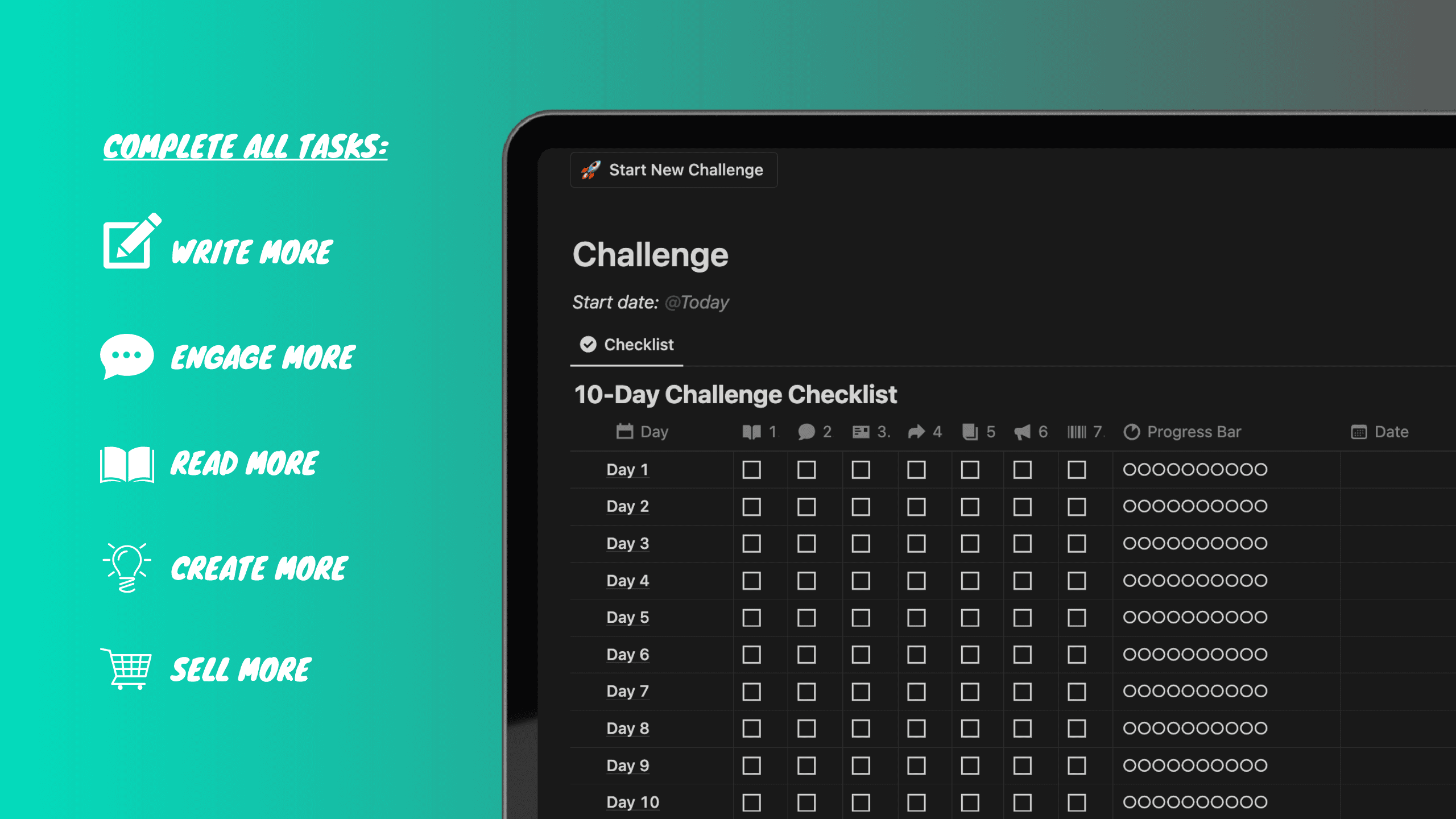 10-Day Medium Writer's Challenge Checklist - image 2