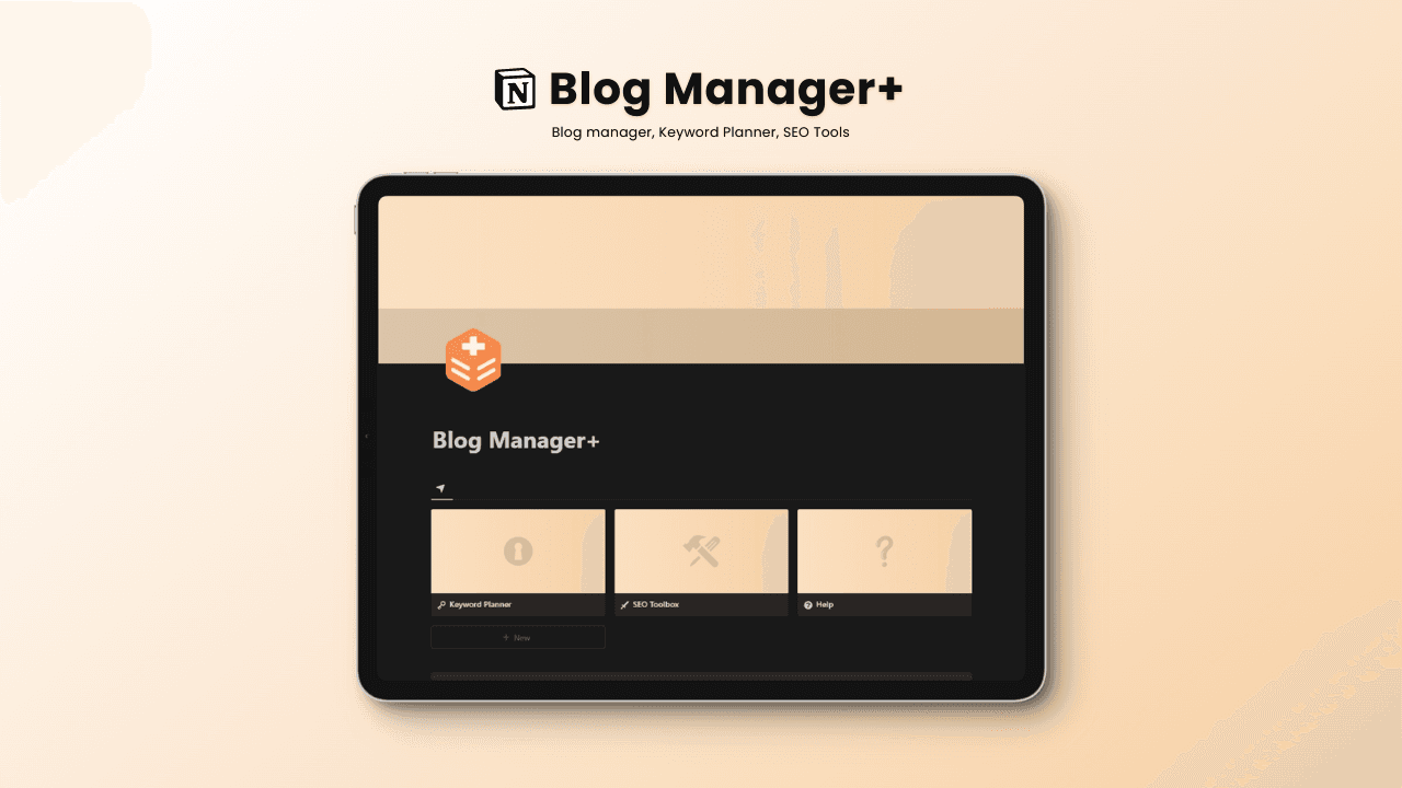 Blog Manager+ Notion Template for SEO - image 1