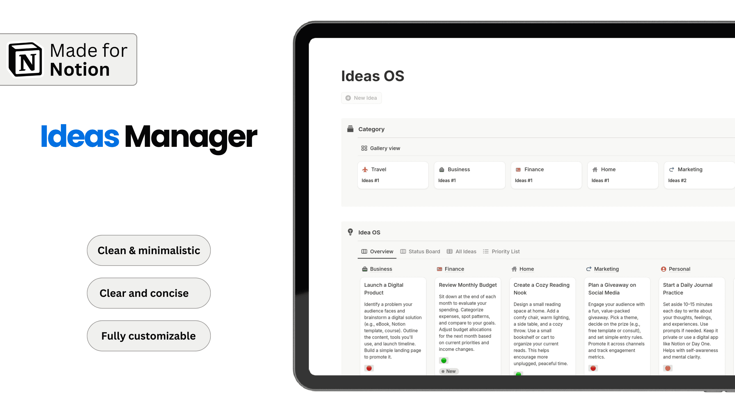 Ideas Manager (Notion) - image 1