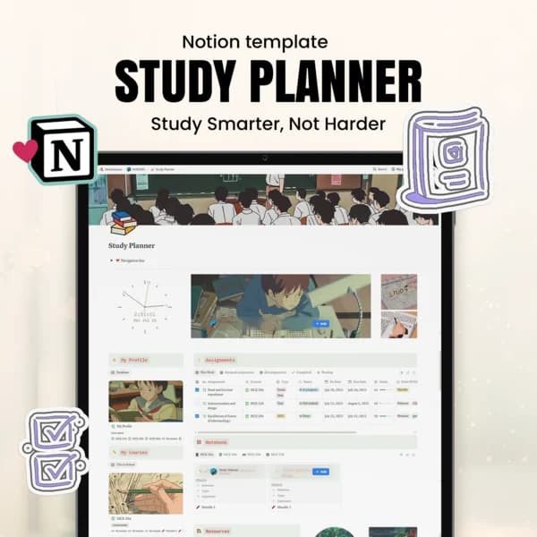 Study Planner Notion Template