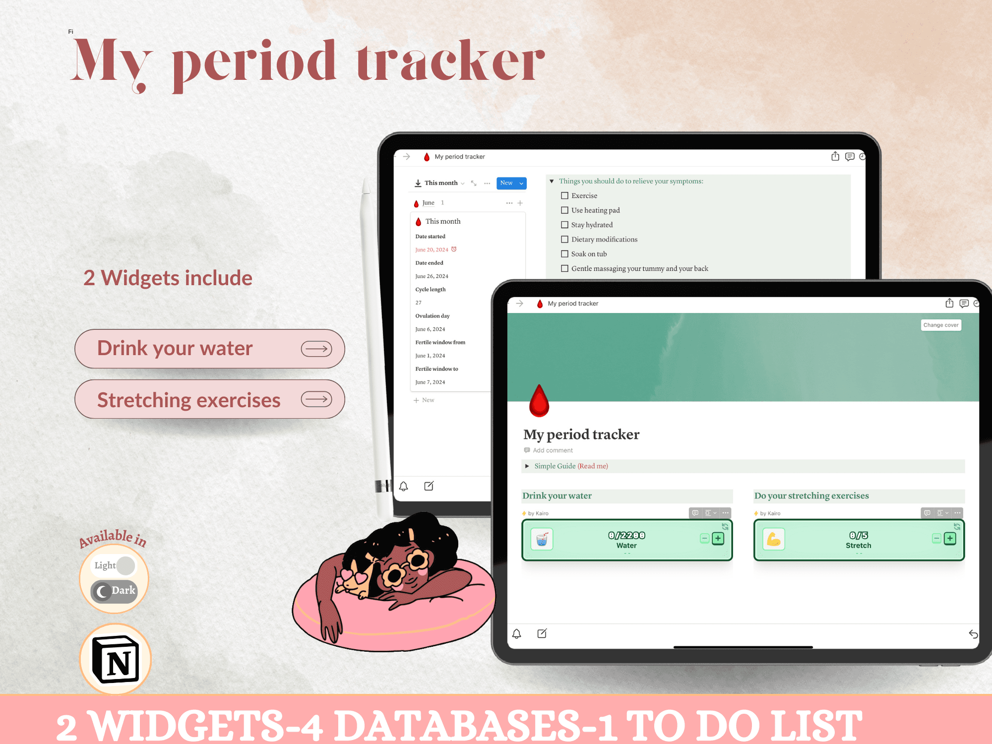 My period tracker notion template - image 6