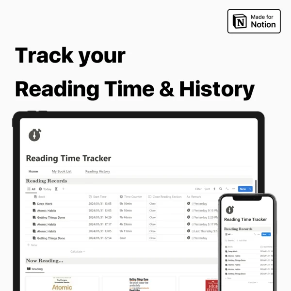 Reading Time Tracker Template