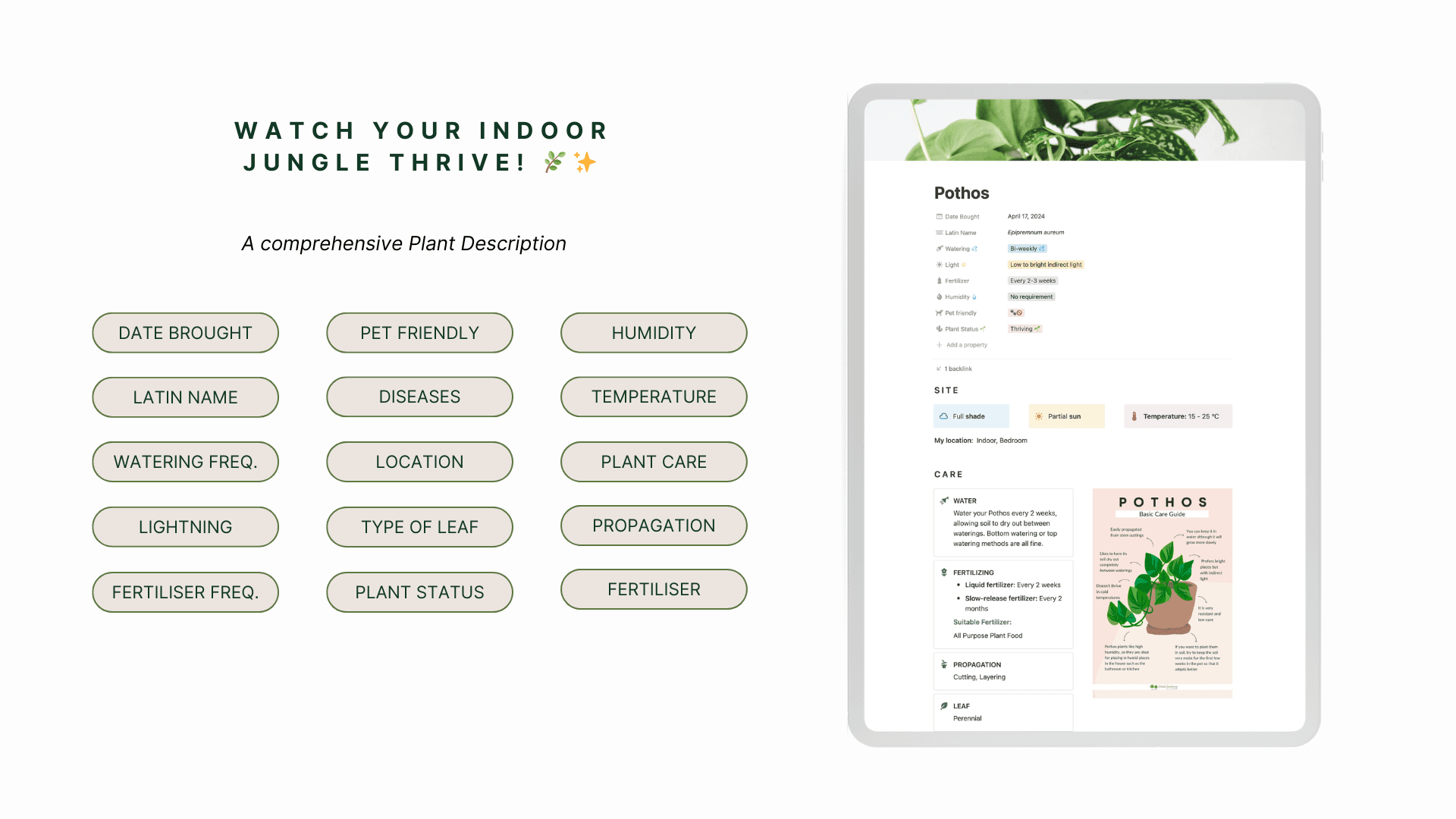 Aesthetic Plant Care Guide & Tracker 🪴 - image 3