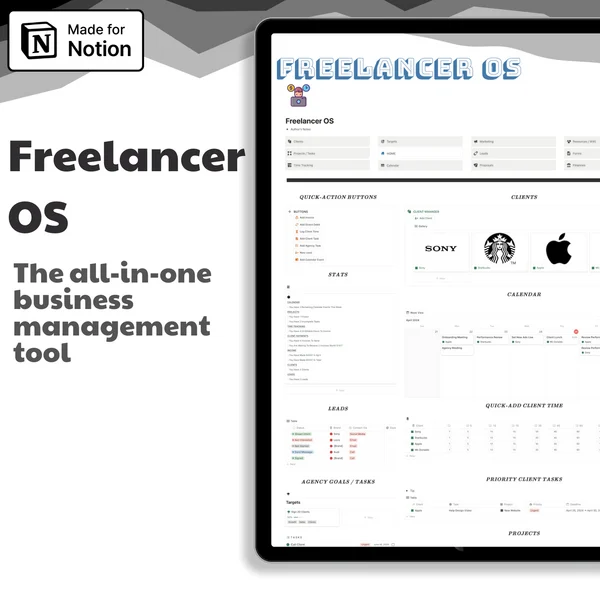 Freelancer OS | Notion CRM Template