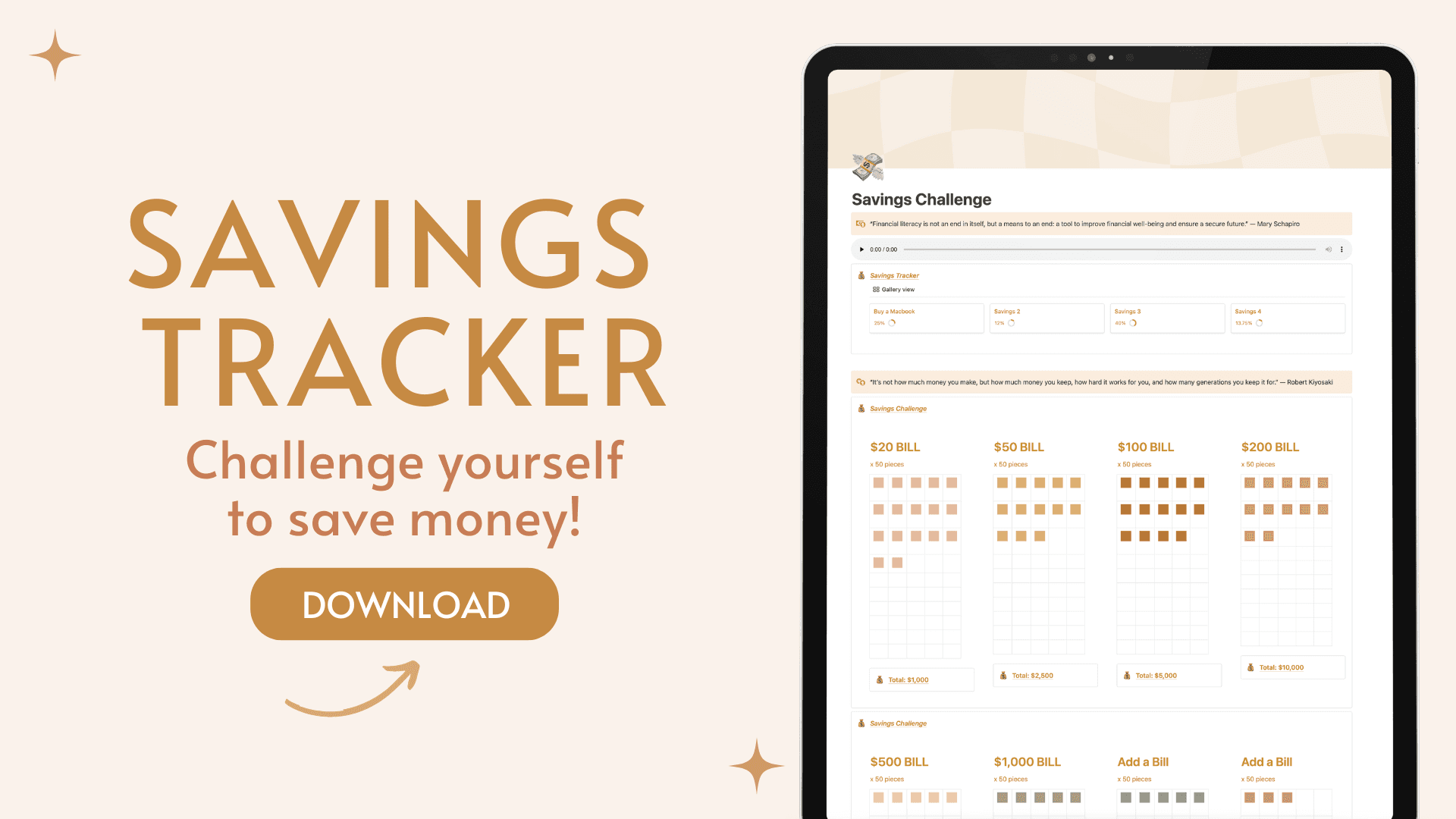 Savings Challenge Tracker