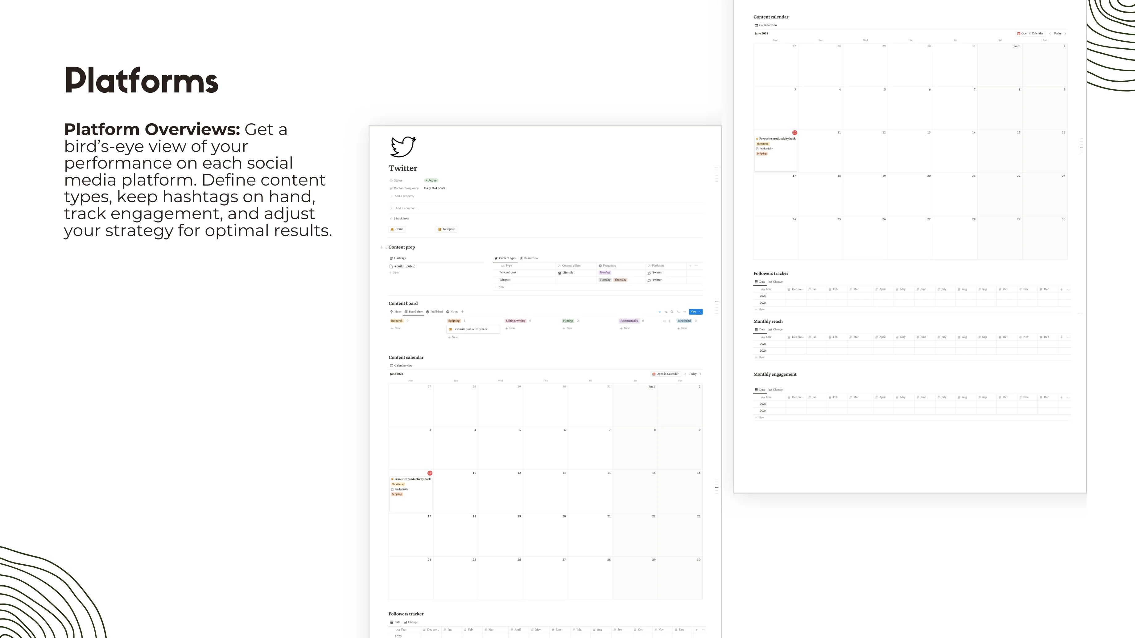 Social Media Content Planner - Notion template - image 3