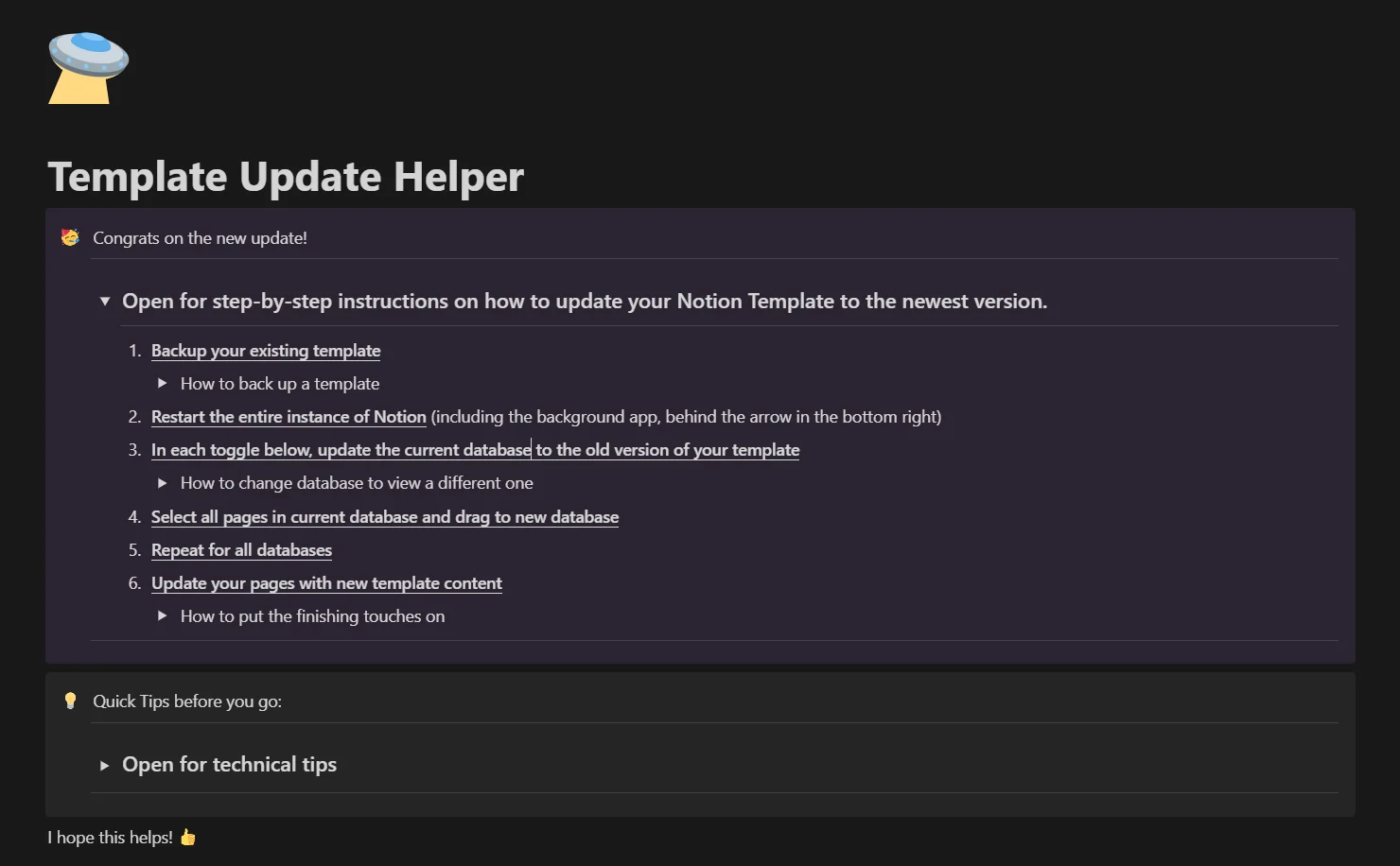 🛸 Notion Template Update Helper - image 2