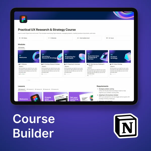 Course Builder Notion Template