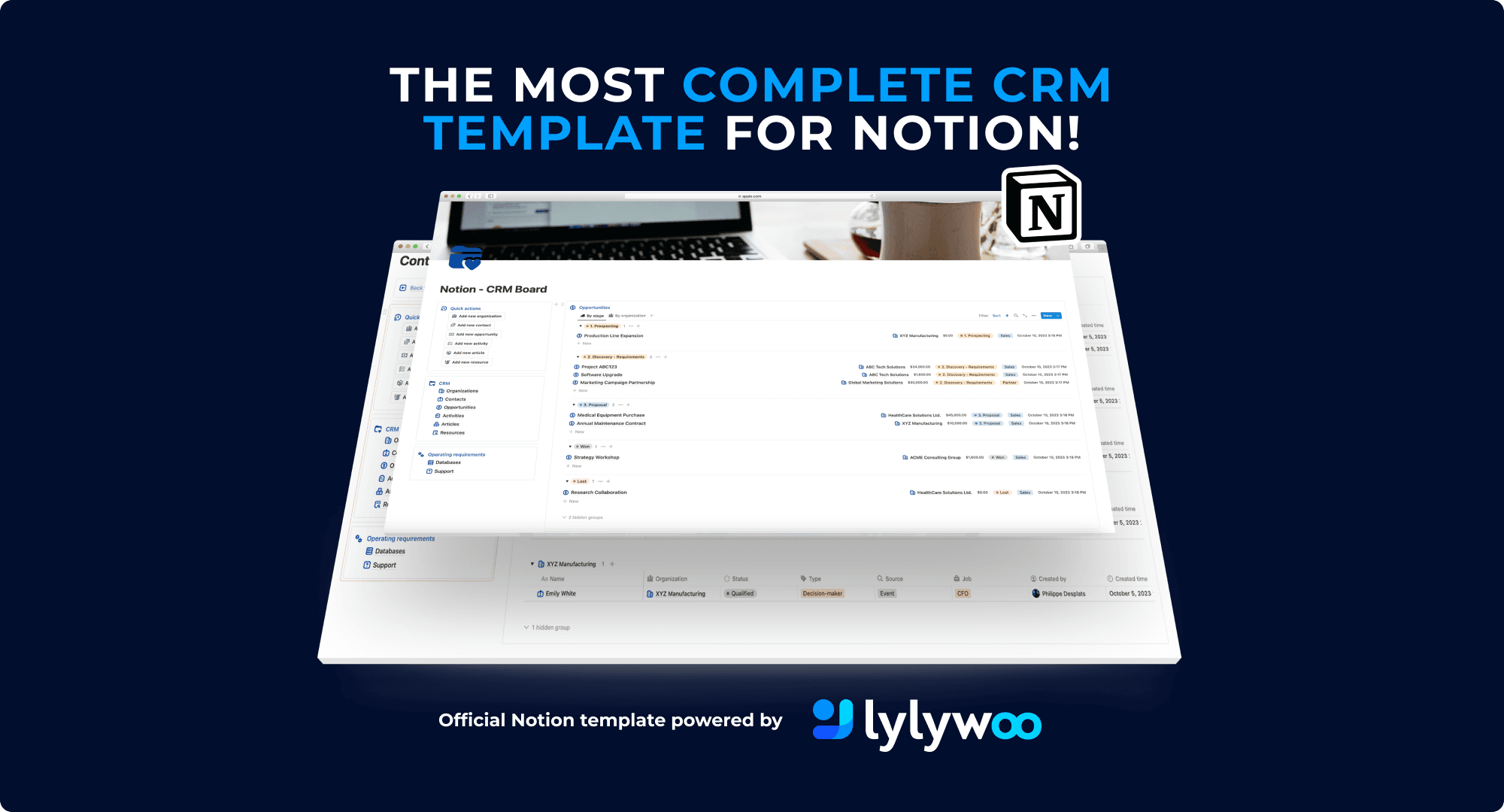 Notion Business Template | CRM Client Tracker - image 1