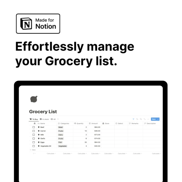 Grocery List