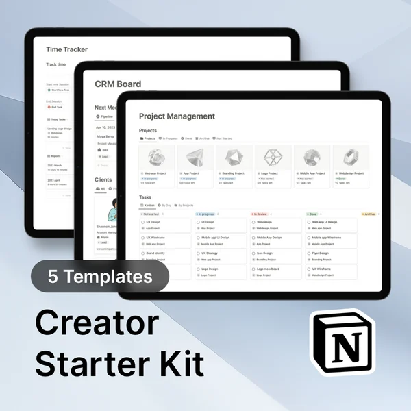 Notion Creator Starter Kit for Free