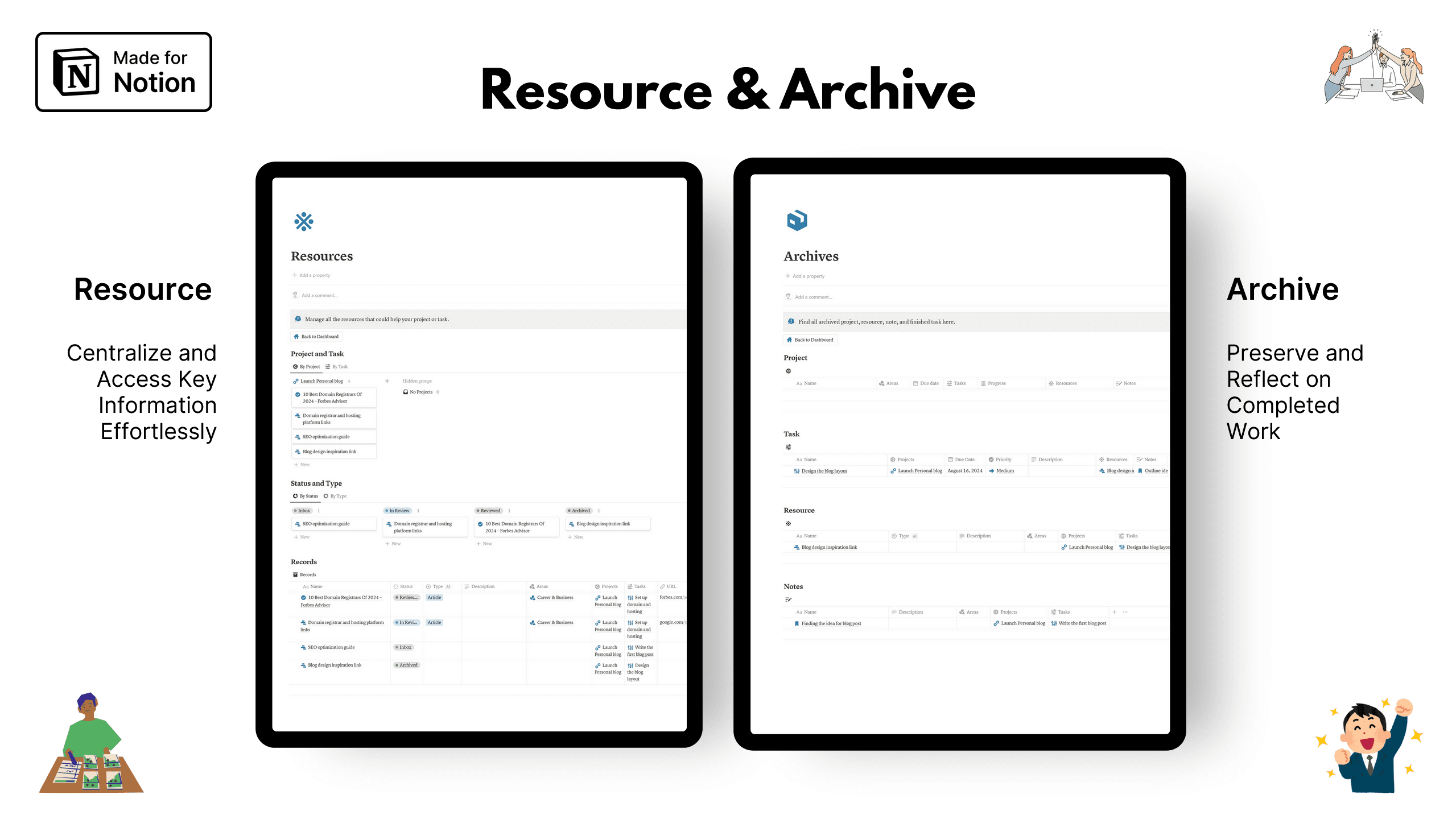PARA Dashboard Notion template - image 4