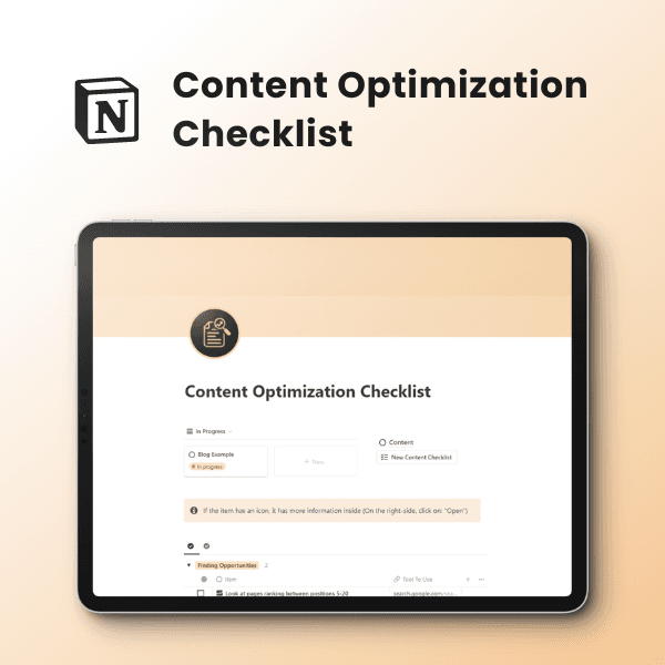 Content Optimization Checklist: Template For SEO