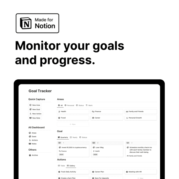 Goal Tracker with notion