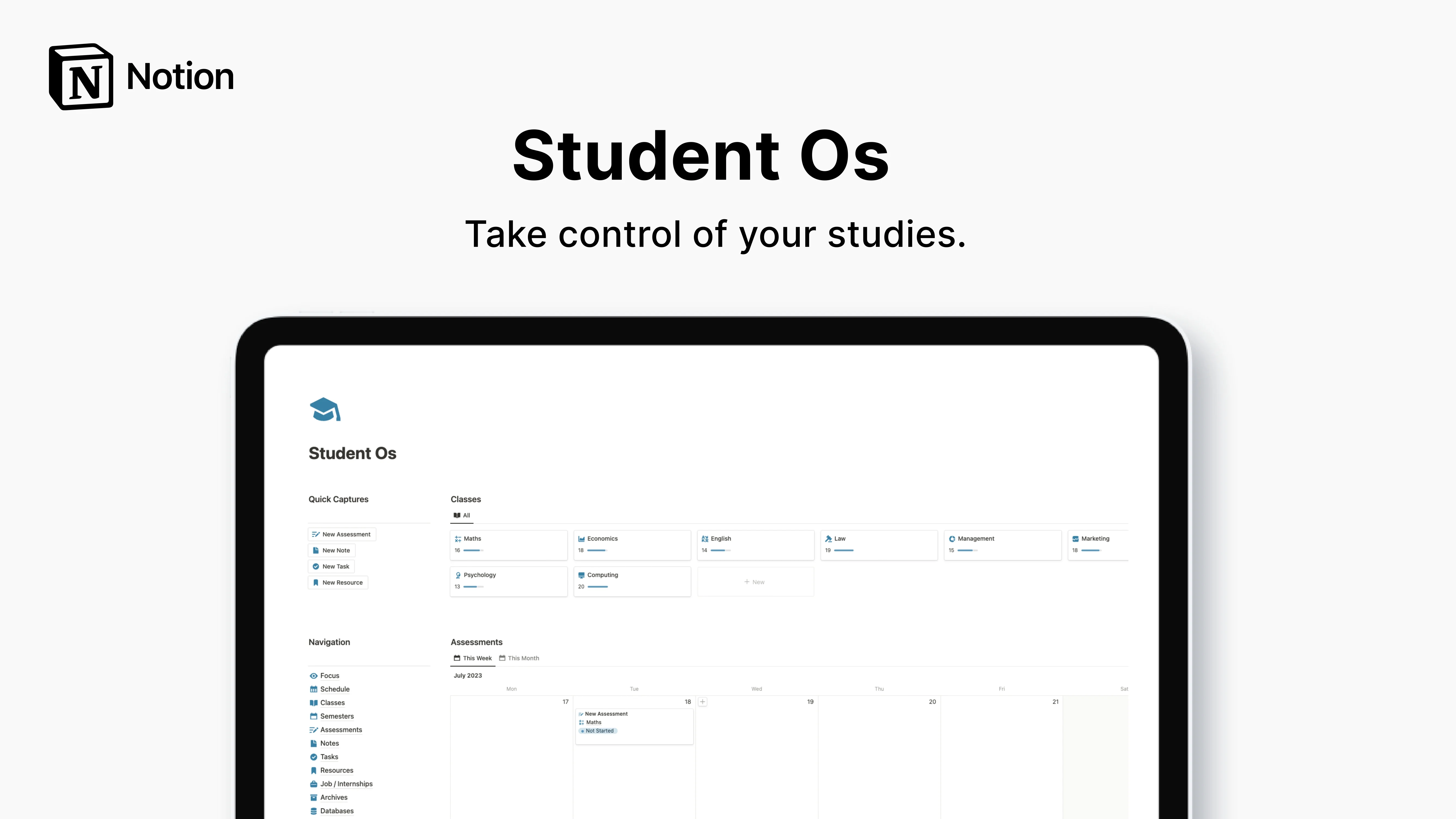 Student OS Notion Template - image 1