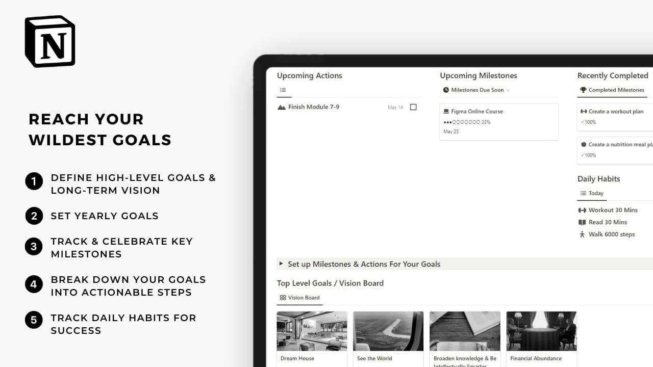 Notion Goals Planner - image 1