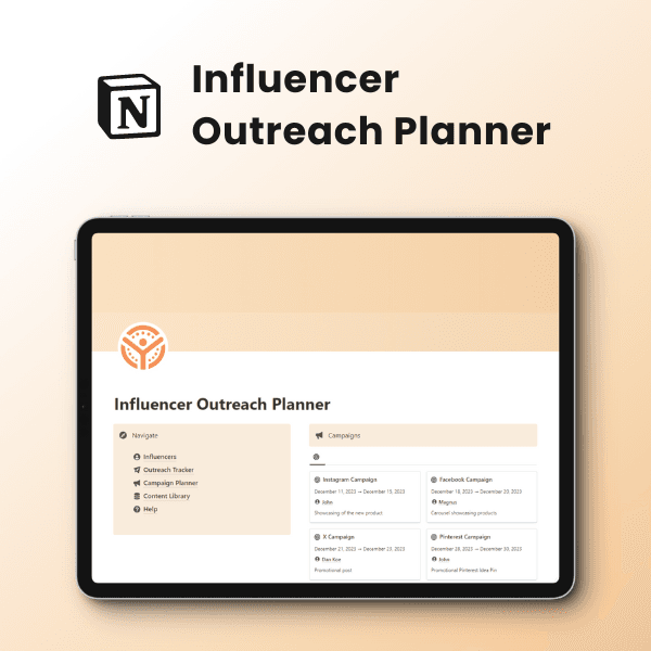 Influencer Outreach Planner