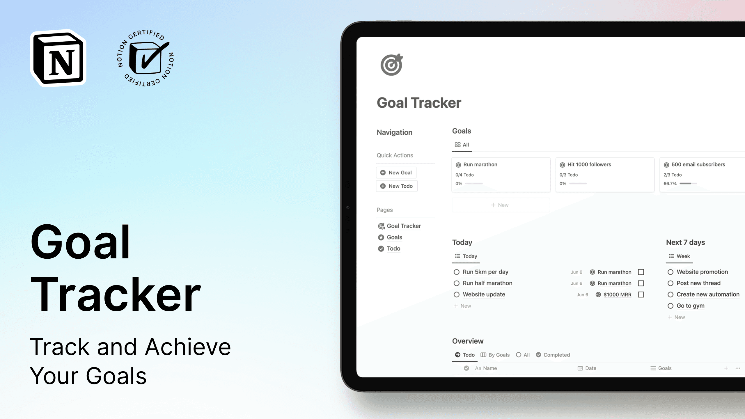 Notion Goal Tracker for Free - image 1