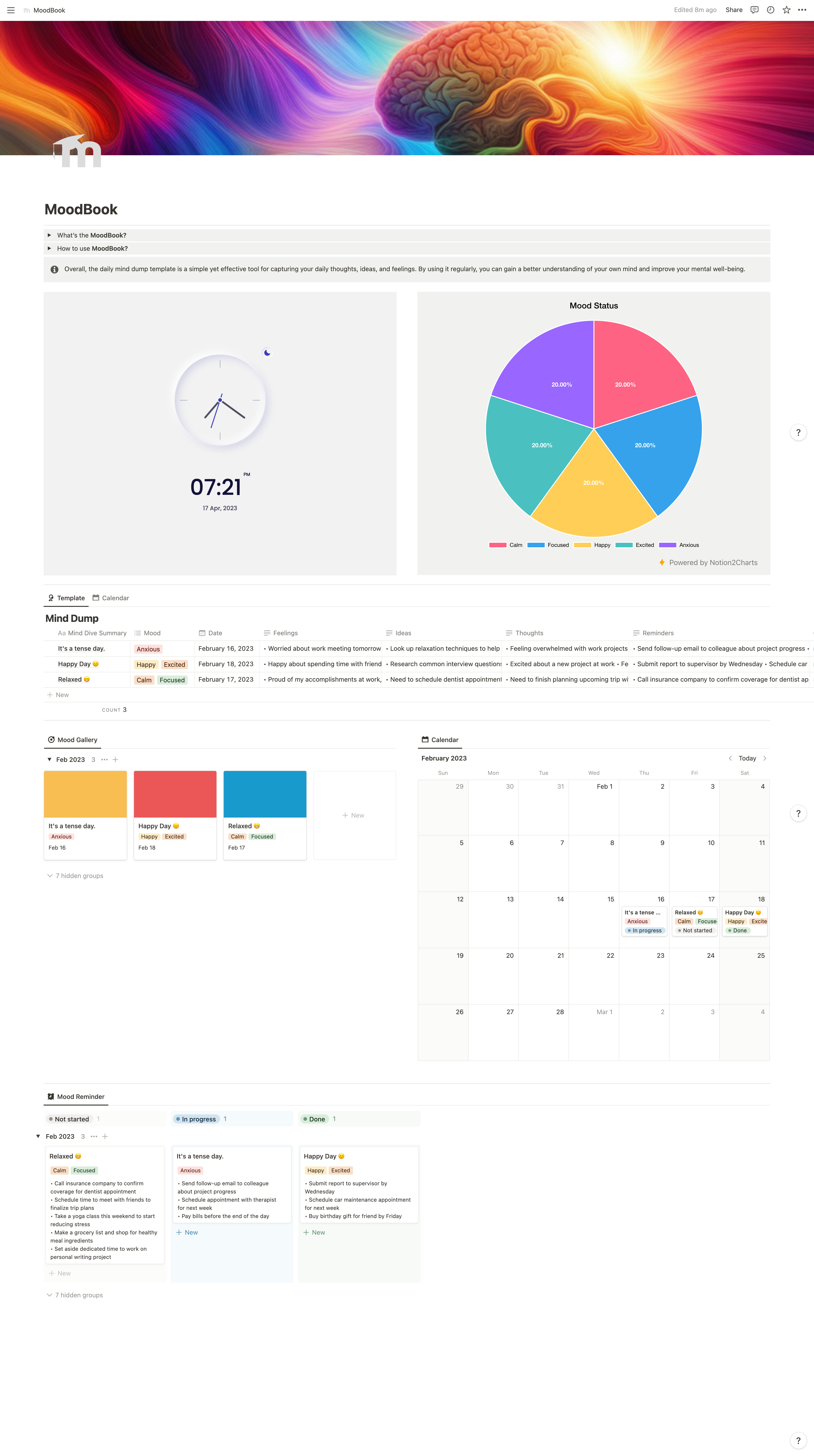 MoodBook Notion Template | Save your Feelings! - image 2