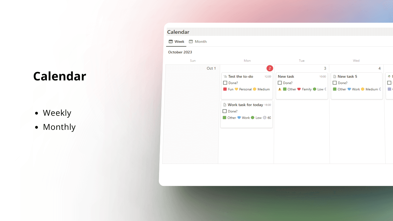 To Do Dashboard - A Notion Template - image 4