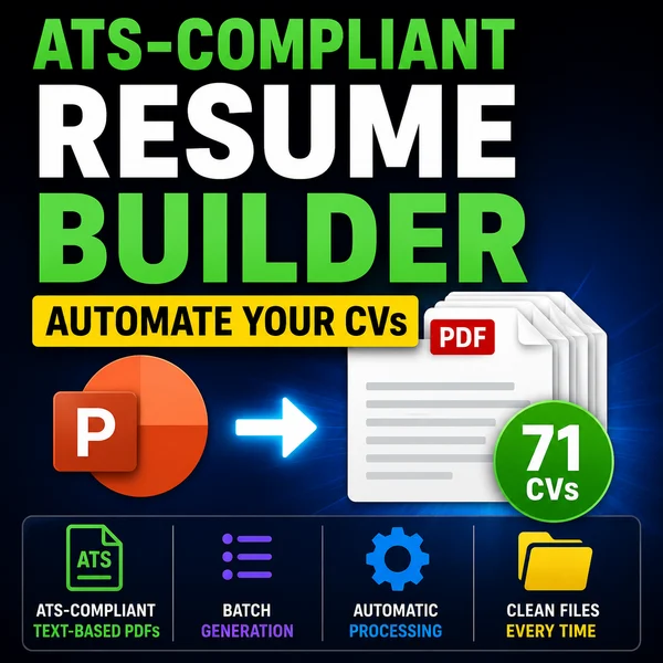 ATS-Compliant CV Builder Agency Edition