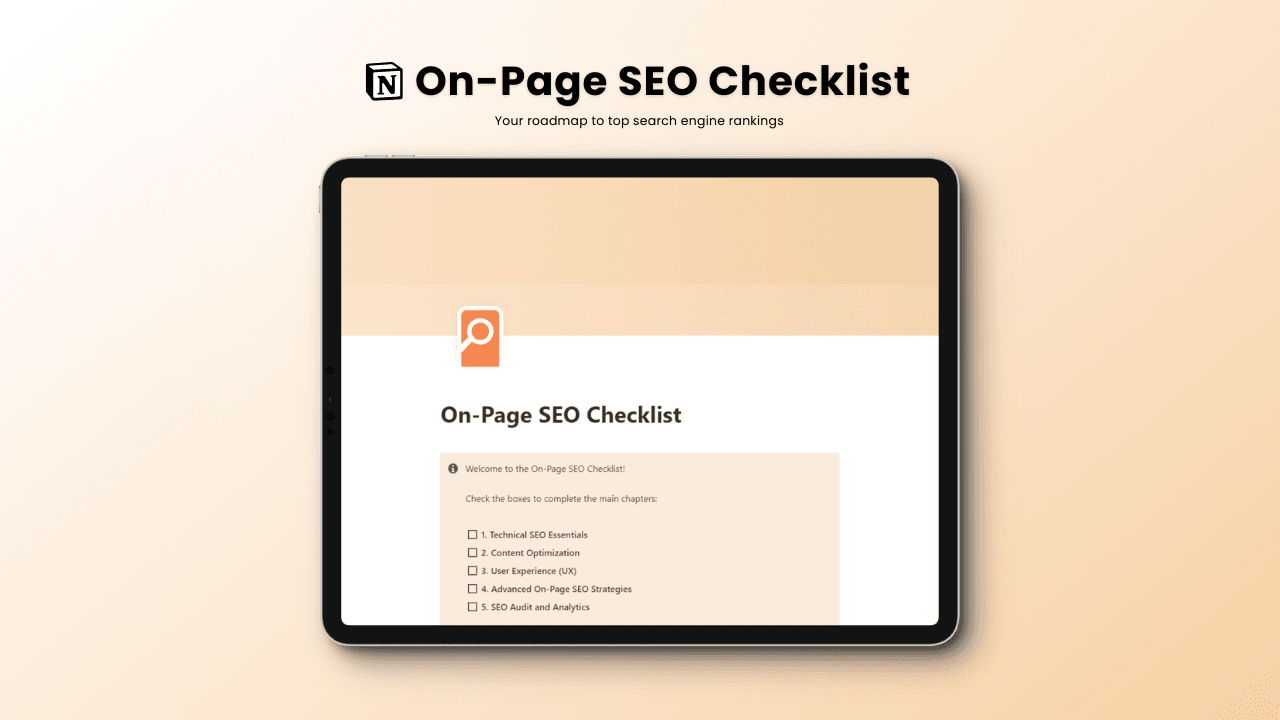 On-Page SEO Checklist: Notion Template for SEO - image 1
