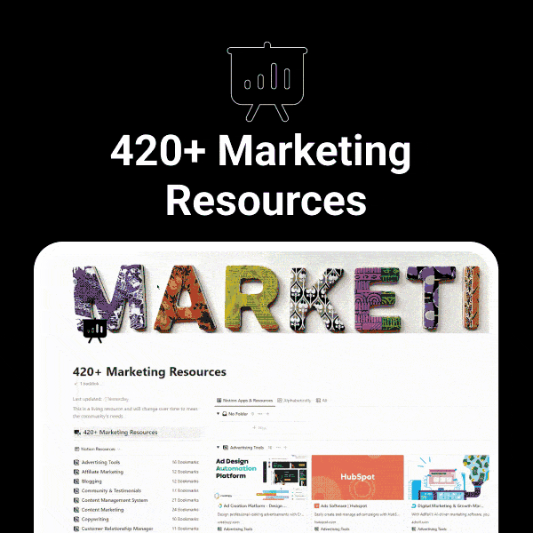 420+ Marketing Resources