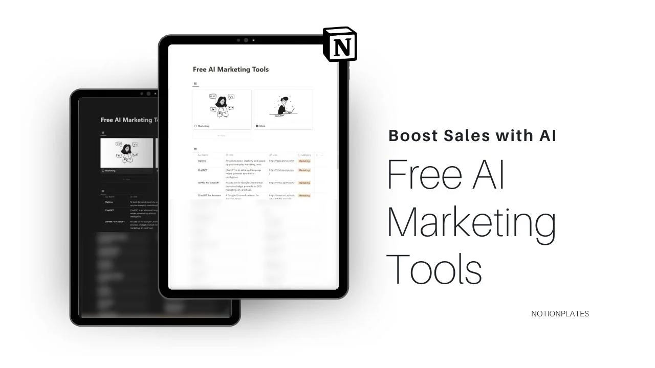 Free AI Marketing Tools | Boost Sales with Powerful AI - Notion Template - image 1