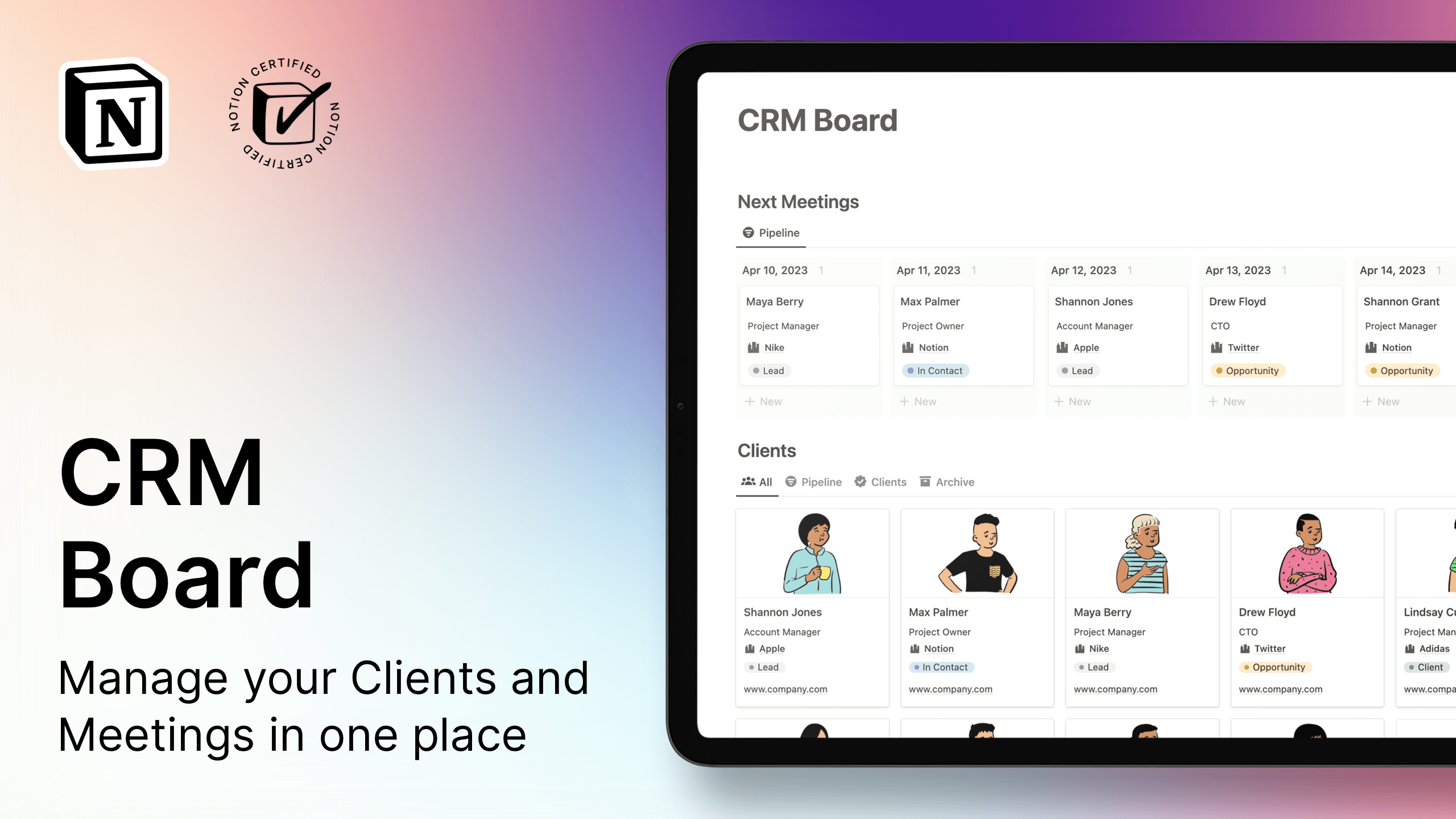 Notion CRM Board for Free - image 1