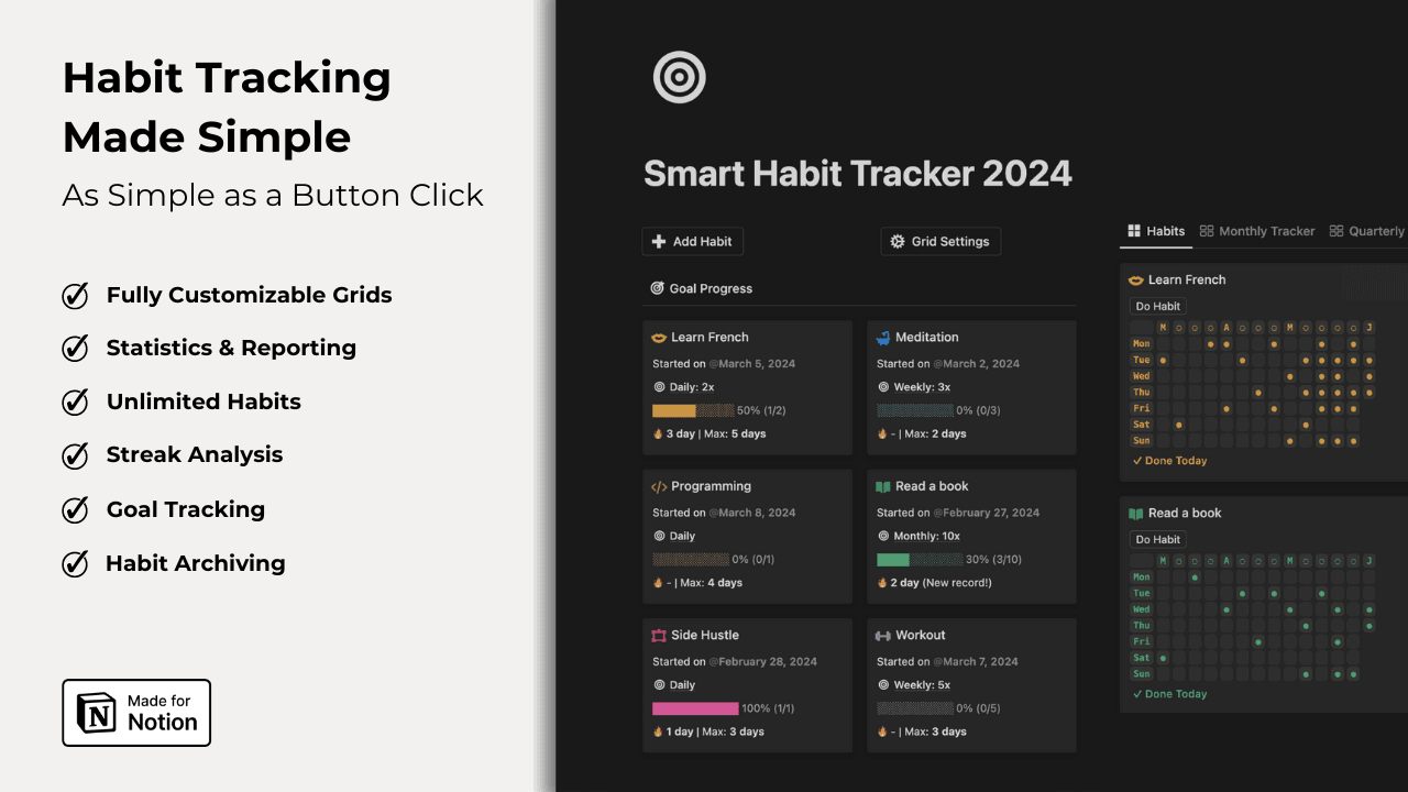 Smart Habit Tracker 2024 - image 1