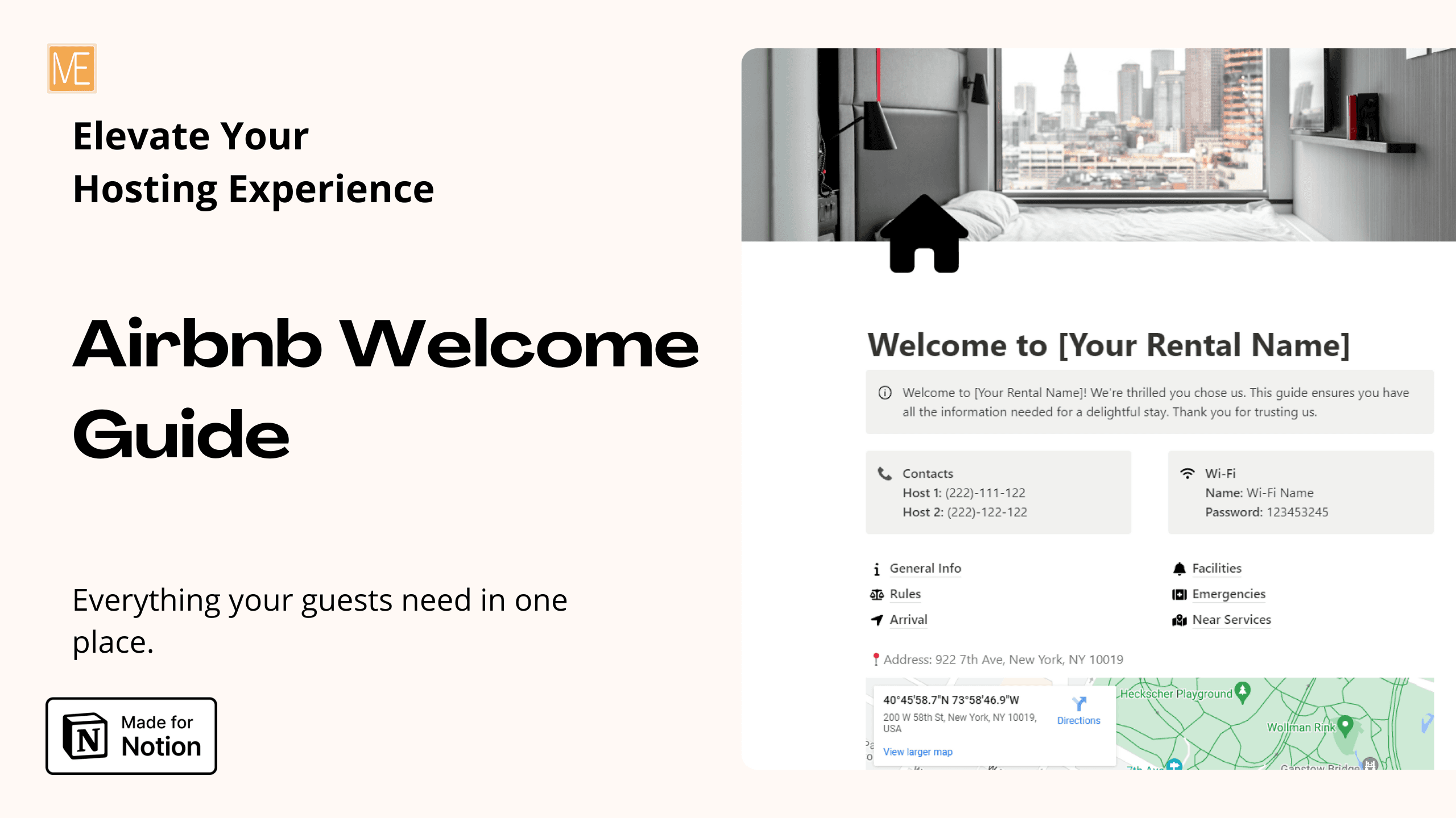 Airbnb Welcome Guide a Notion Template - image 1