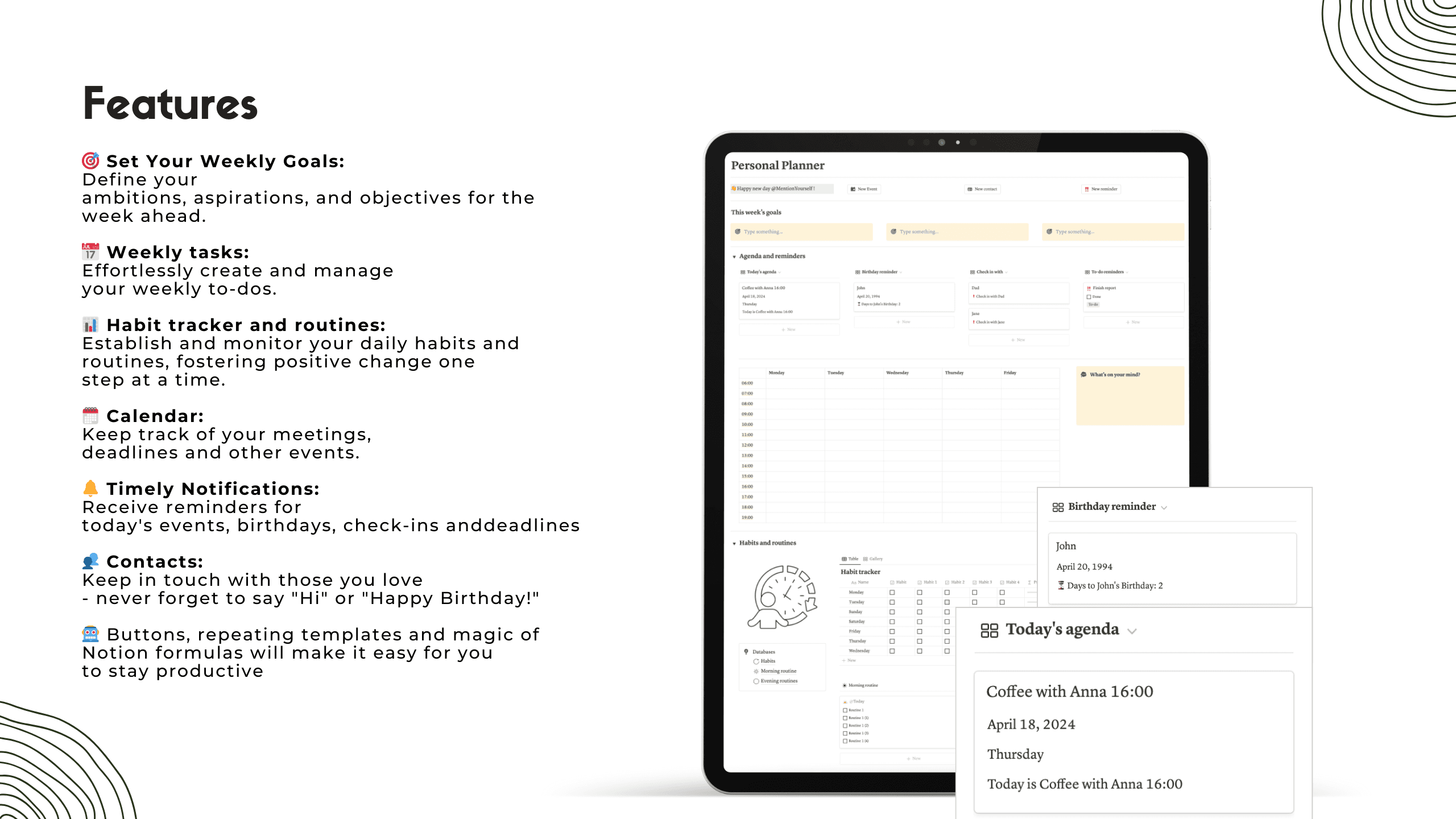 Personal planner Notion template - image 2