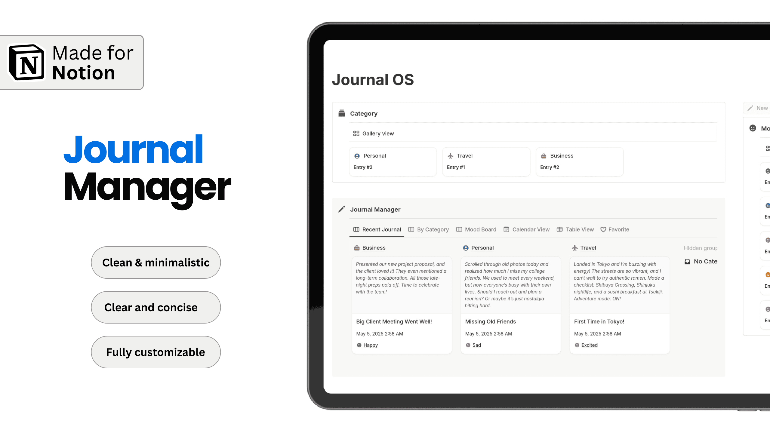 Journal Manager (Notion) - image 1