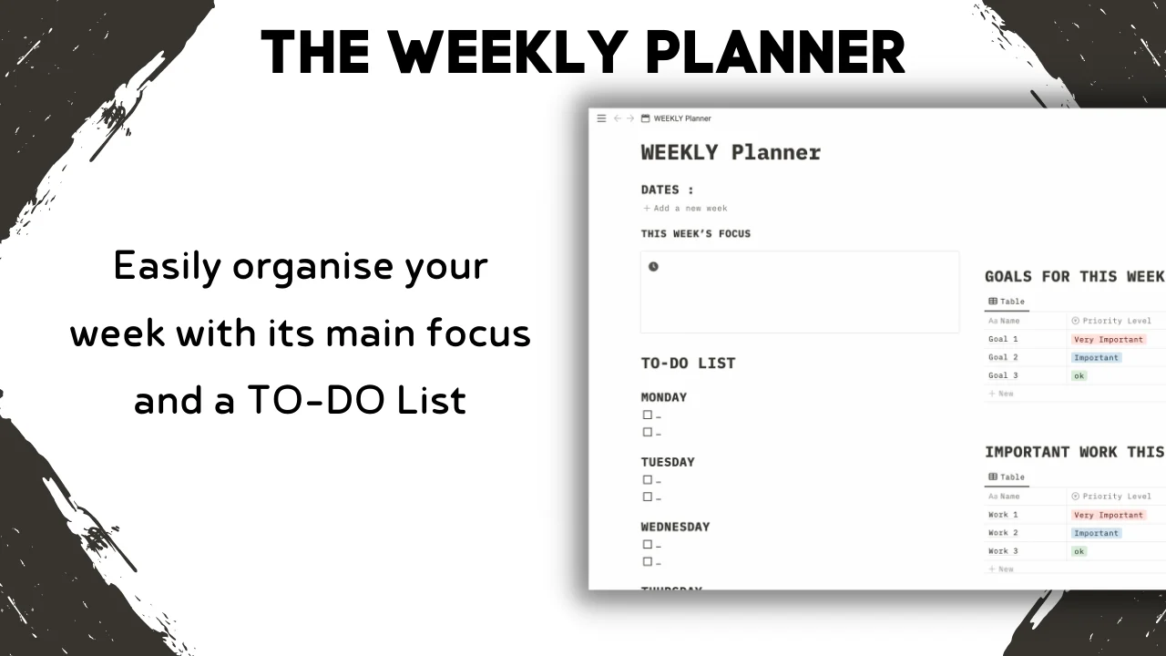 The Weekly Planner | Free Notion Template - image 2