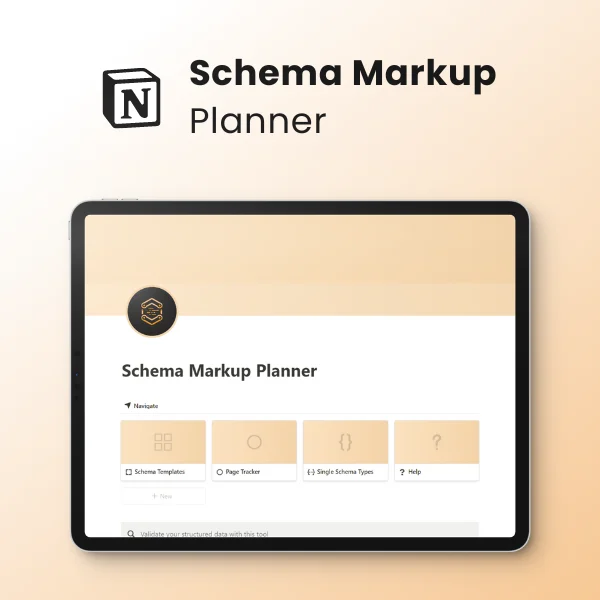 Schema Markup Planner - Notion Template for SEO