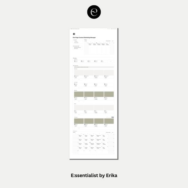 1-Page Content Planner