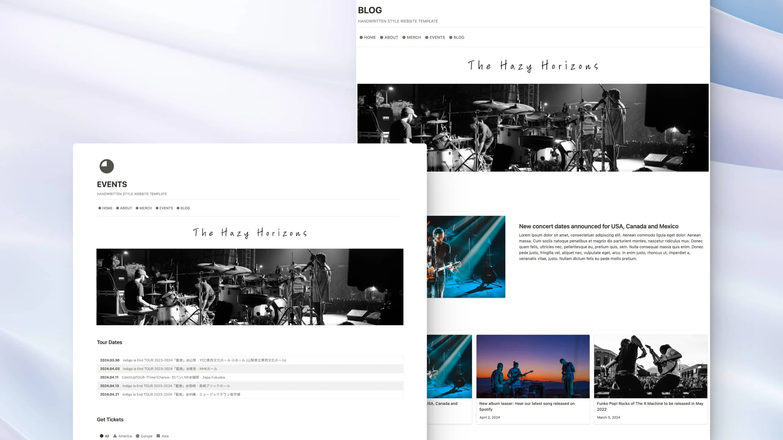 Notion Website Template for Musicians and Bands - image 4
