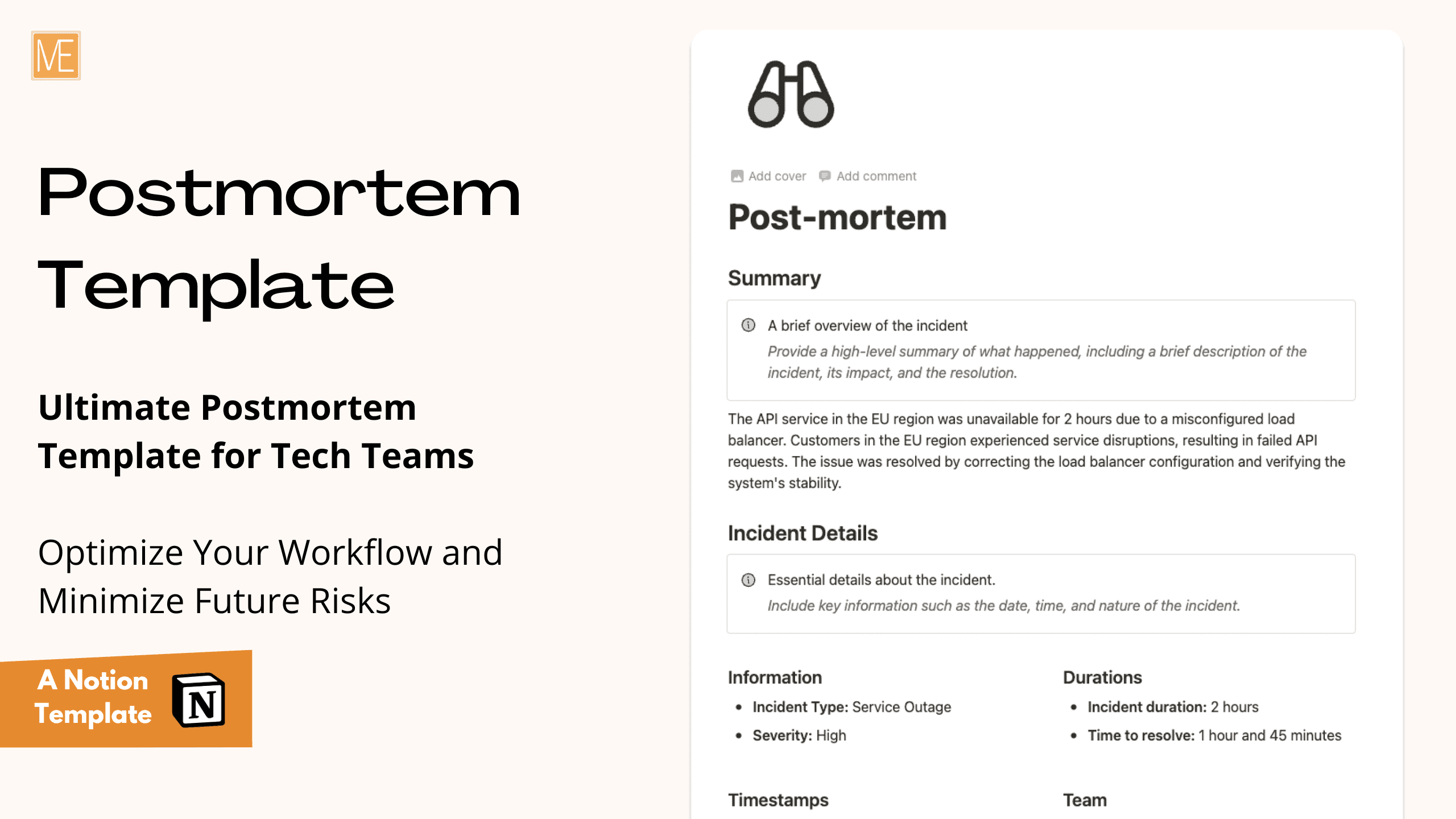Postmortem a Notion Template - image 1