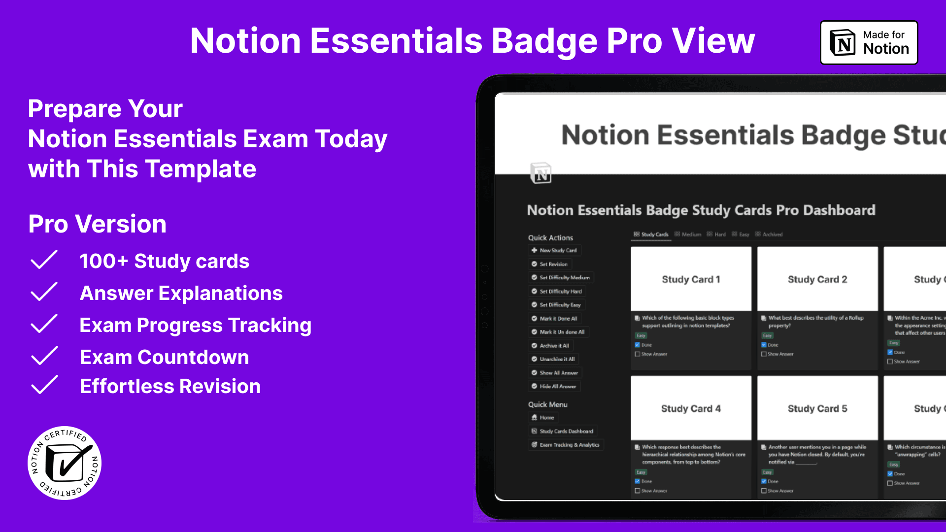 Notion Essentials Badge Study Cards Pro - image 3