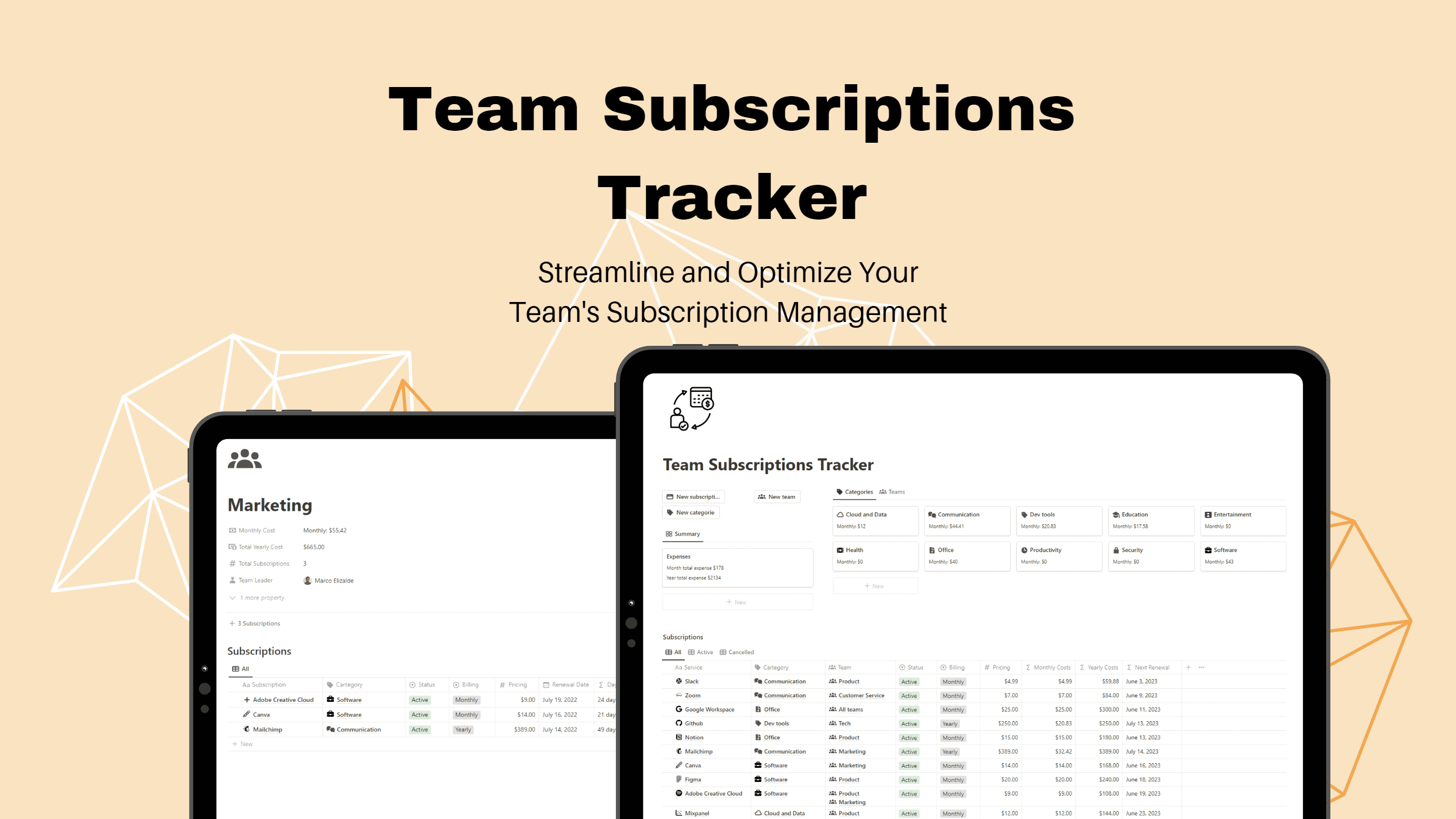 Team Subscriptions Tracker - image 1