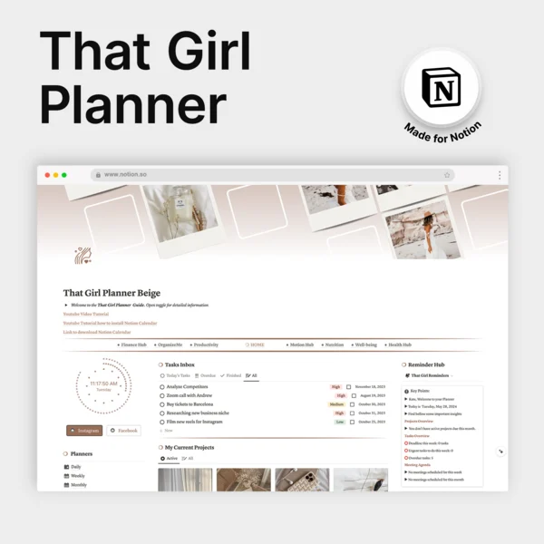 Notion Template Advanced That Girl Planner